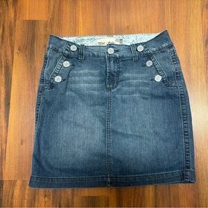 Blue Lake Women's Button-Accent Denim Pencil Skirt